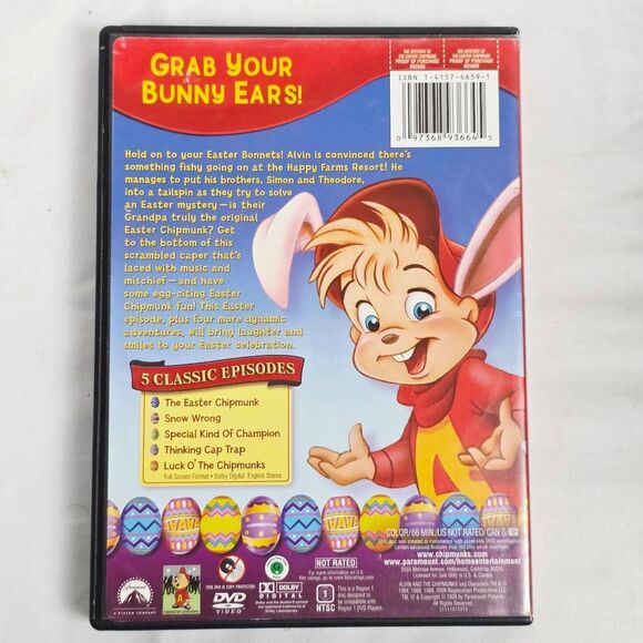 Alvin and the Chipmunks: The Mystery of the Easter Chipmunk (DVD, 2004 Bagdasari - Picture 3 of 3